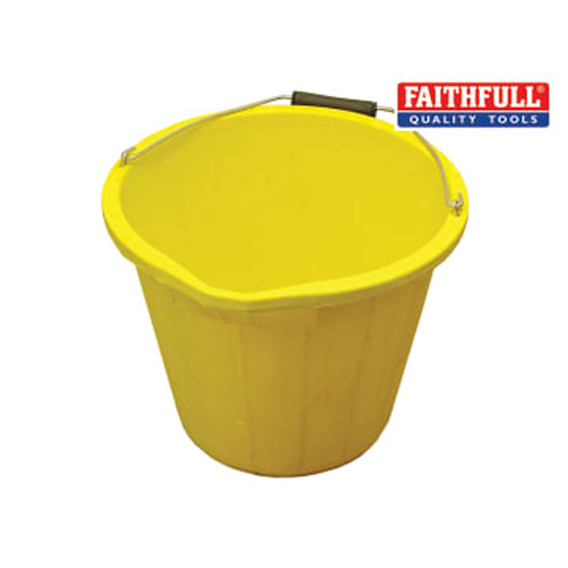 3 Gallon Heavy Duty Yellow Bucket