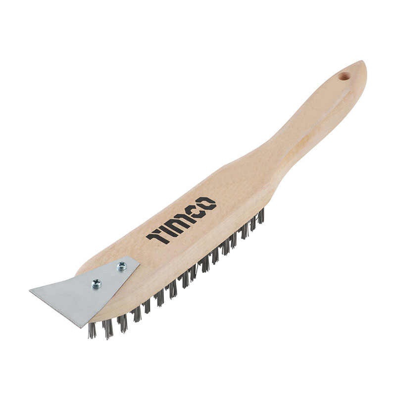 4 Row Wire Brush With Scraper
