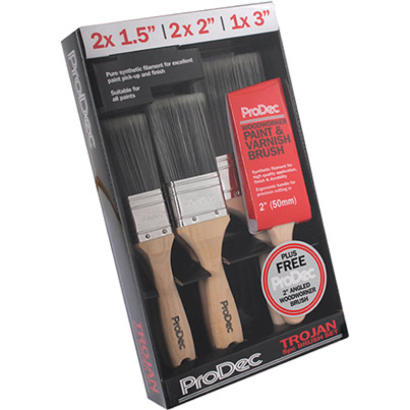 6 Piece Trojan Paint Brush Set