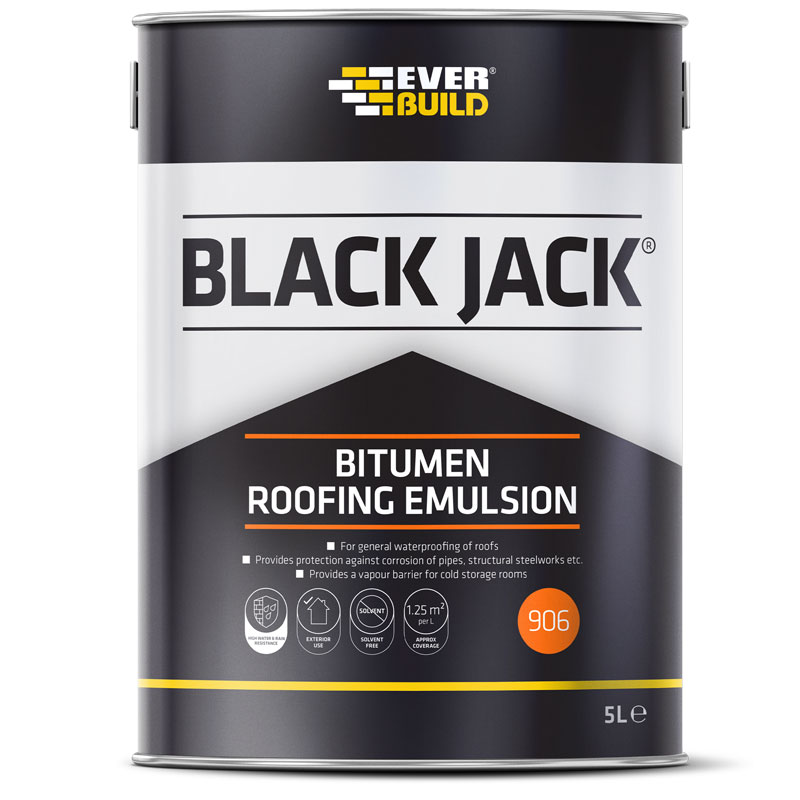 906 Blk Bitumen Roofing Emulsion 5Ltr