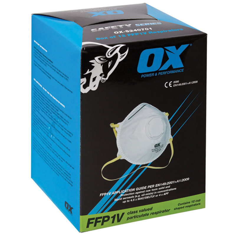 Ox Ffp1V Moulded Cup Respirator / Valve