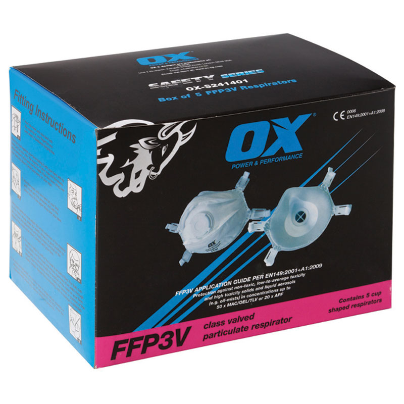 Ox Ffp3V Moulded Cup Respirator / Valve