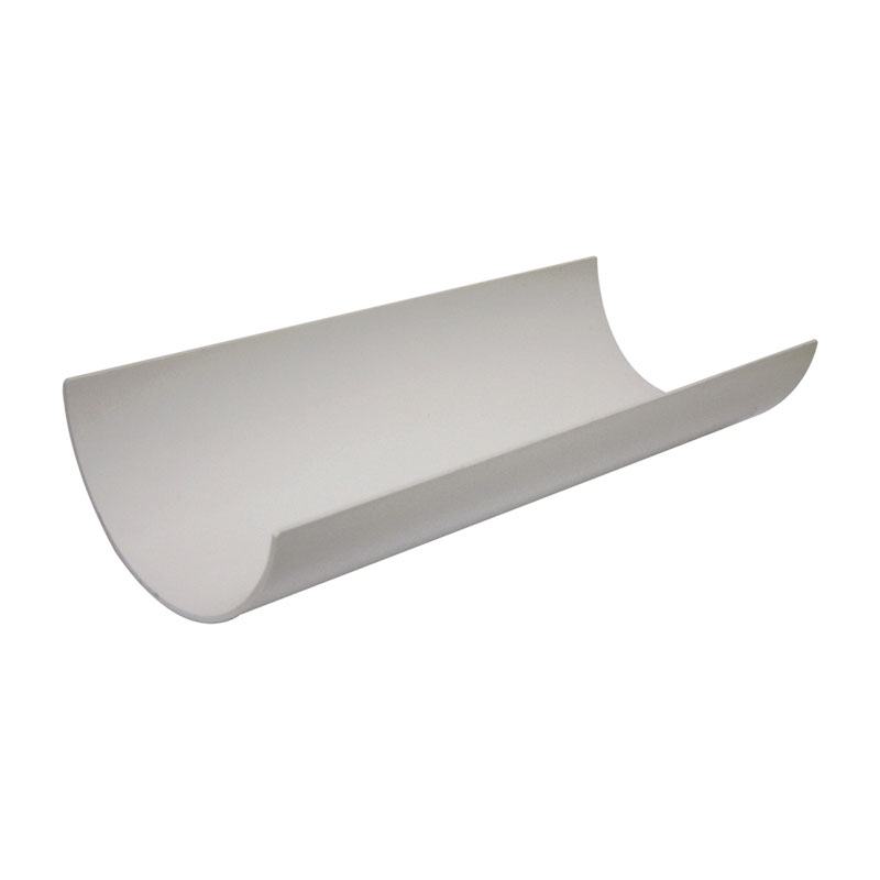 White 112/68mm 1/2 Rd Gutter 4m  Rg4Wh