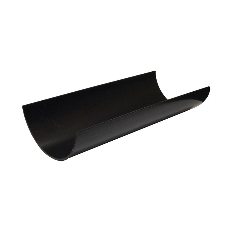 Blk 112/68mm 1/2 Rd Gutter 4m  Rg4B