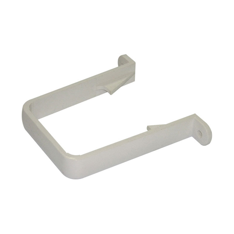 White Sq Downpipe Clip  Rcs1W