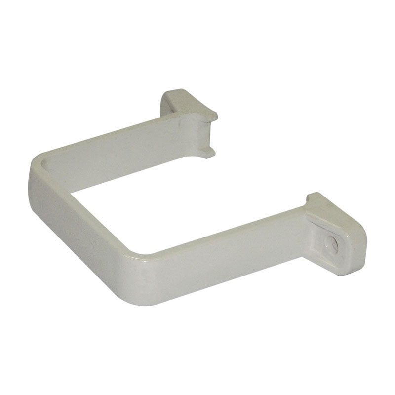 White Sq Flush Downpipe Clip  Rcs2W