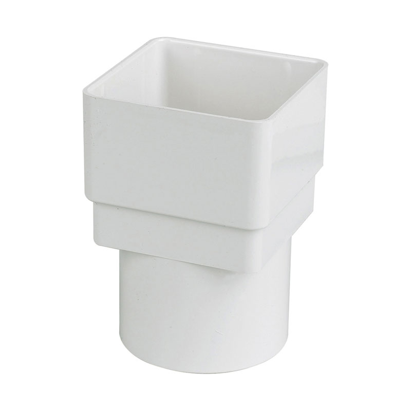 White Sq To Rd Pipe Adaptor  Rds2W