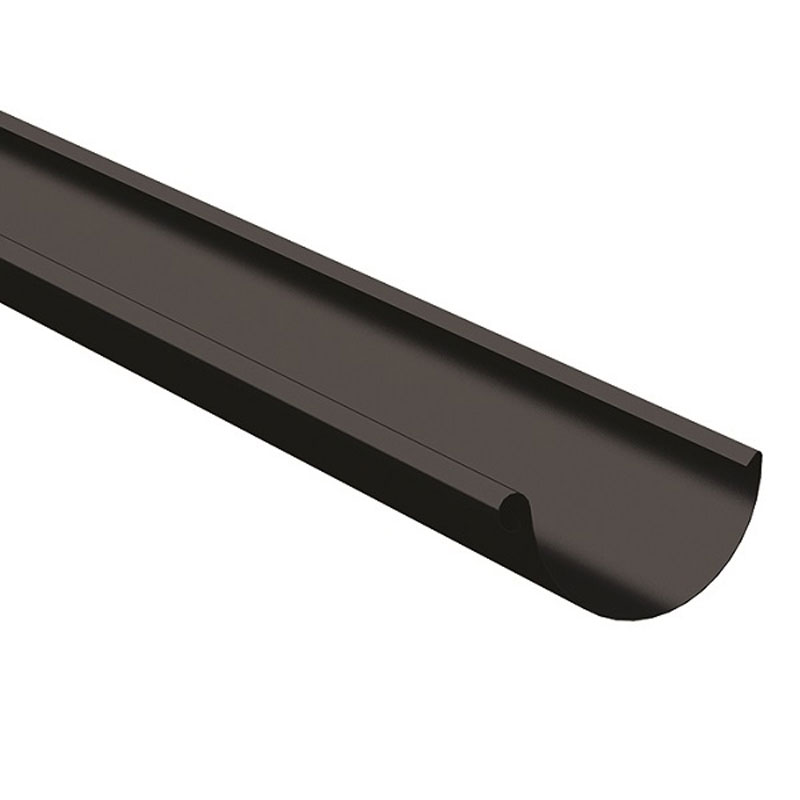 Lindab Black Half Round Gutter 3m R 125mm