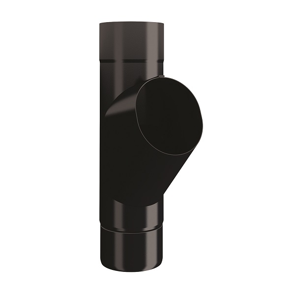 Lindab Black Unequal Pipe Branch GROR 87mm x 75mm