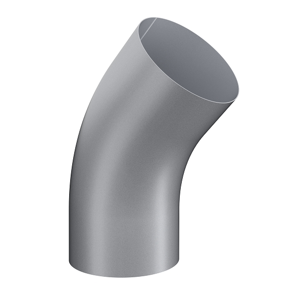 Lindab Silver Metallic 45 Conical Pipe Bend BK45 87mm