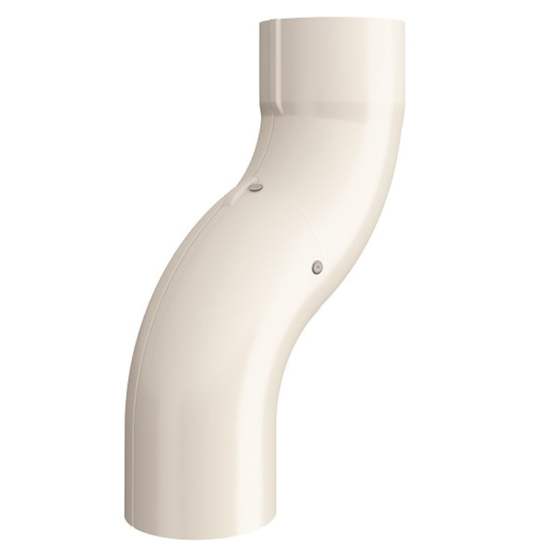 Lindab Antique White One-Piece Offset SOKN 100mm