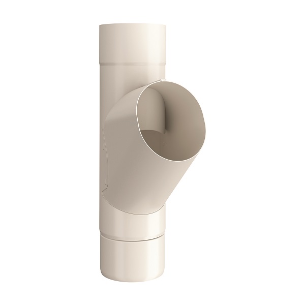 Lindab Antique White Unequal Pipe Branch GROR 120mm x 75mm