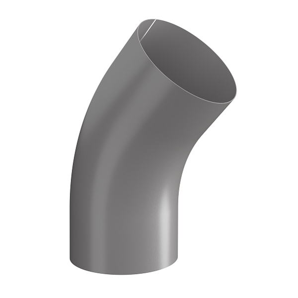 Lindab Anthracite Metallic 45 Conical Pipe Bend BK45 87mm