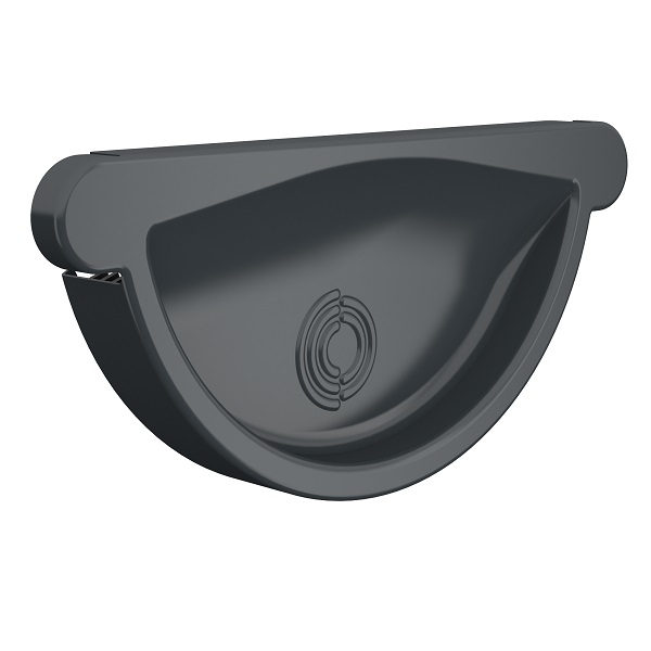 Lindab Anthracite 7016  Self-Locking Stop End RG 100mm