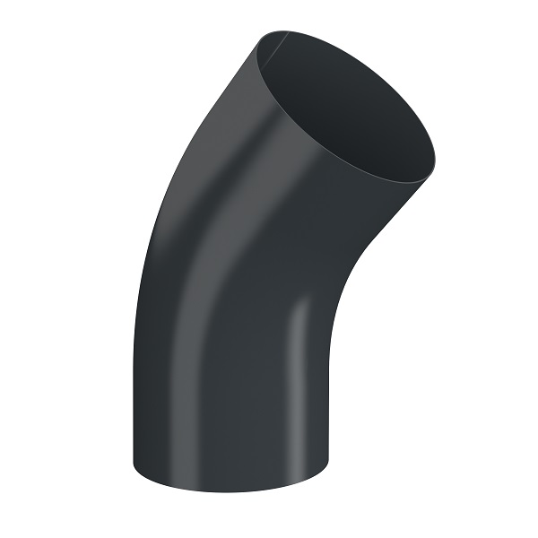 Lindab Anthracite 7016  45 Conical Pipe Bend BK45 87mm