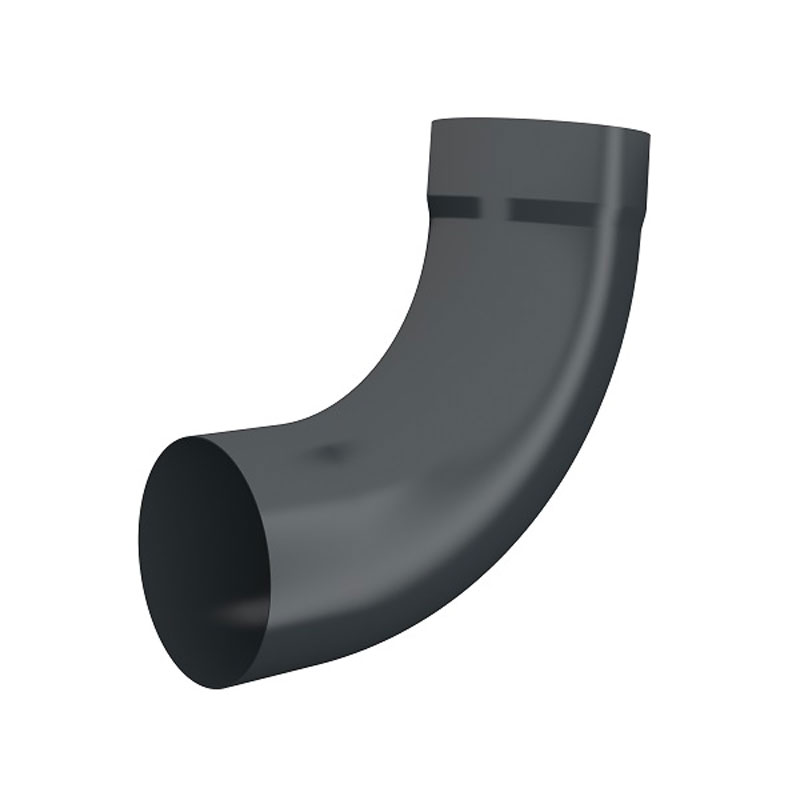 Lindab Anthracite 7016  85 Pipe Bend With Socket BM85 87mm