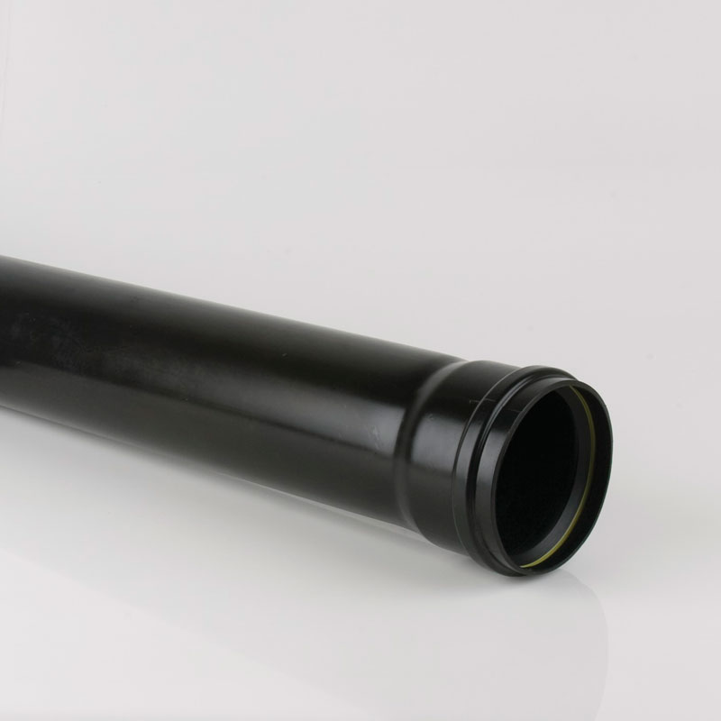 Sp3 110mm x 3Mt Socket Soil Pipe Blk