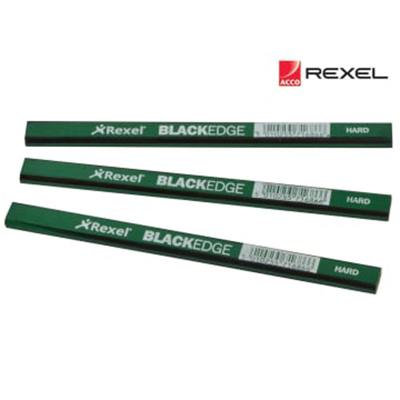 Rexel Blk Edge Hard Pencil Green