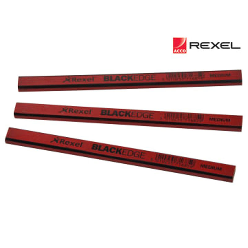 Rexel Blk Edge Medium Pencil Red