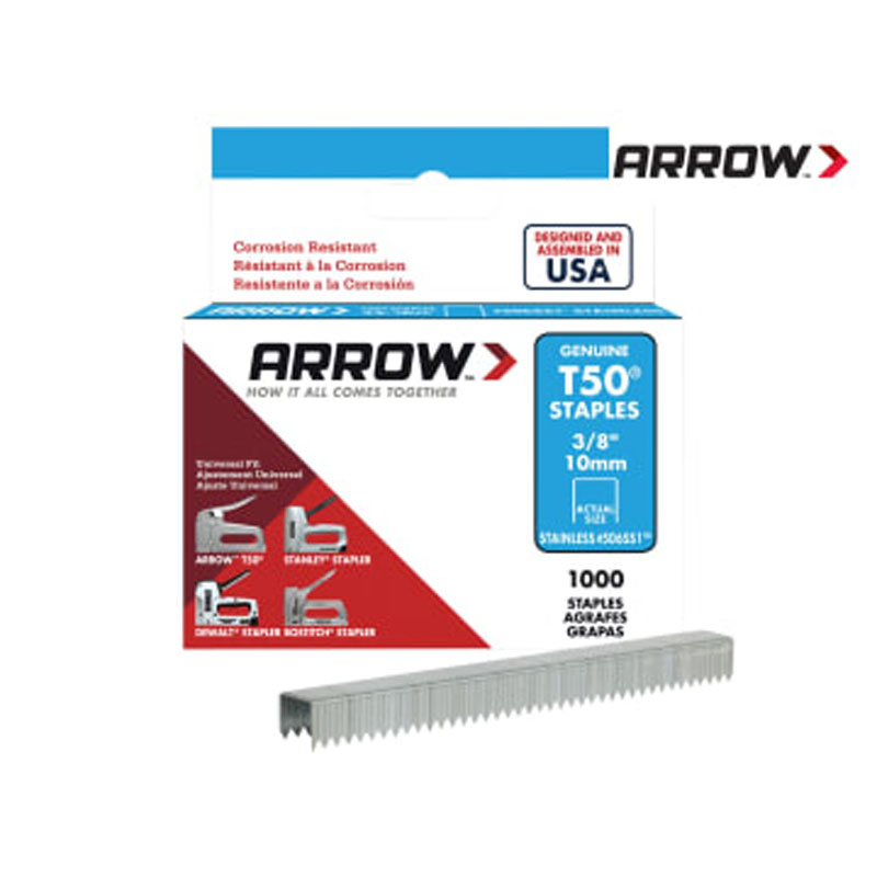 Arrow 10mm Staples (1000) S/S