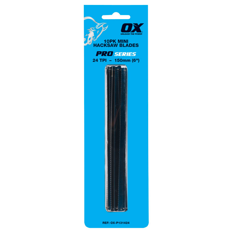 Ox Pro Hacksaw Blades 6" 24 Tpi Pack 10
