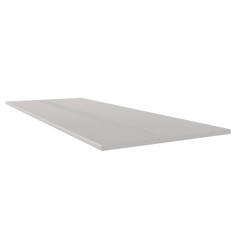 100 x 9mm White Vented Flat Board 5M